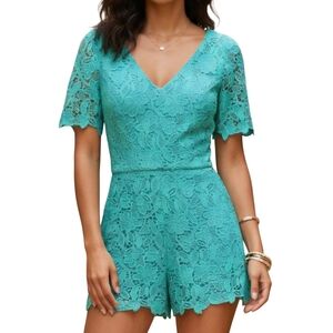 Trina Turk Romper Faraglioni Romper Marine / Aqua NWOT